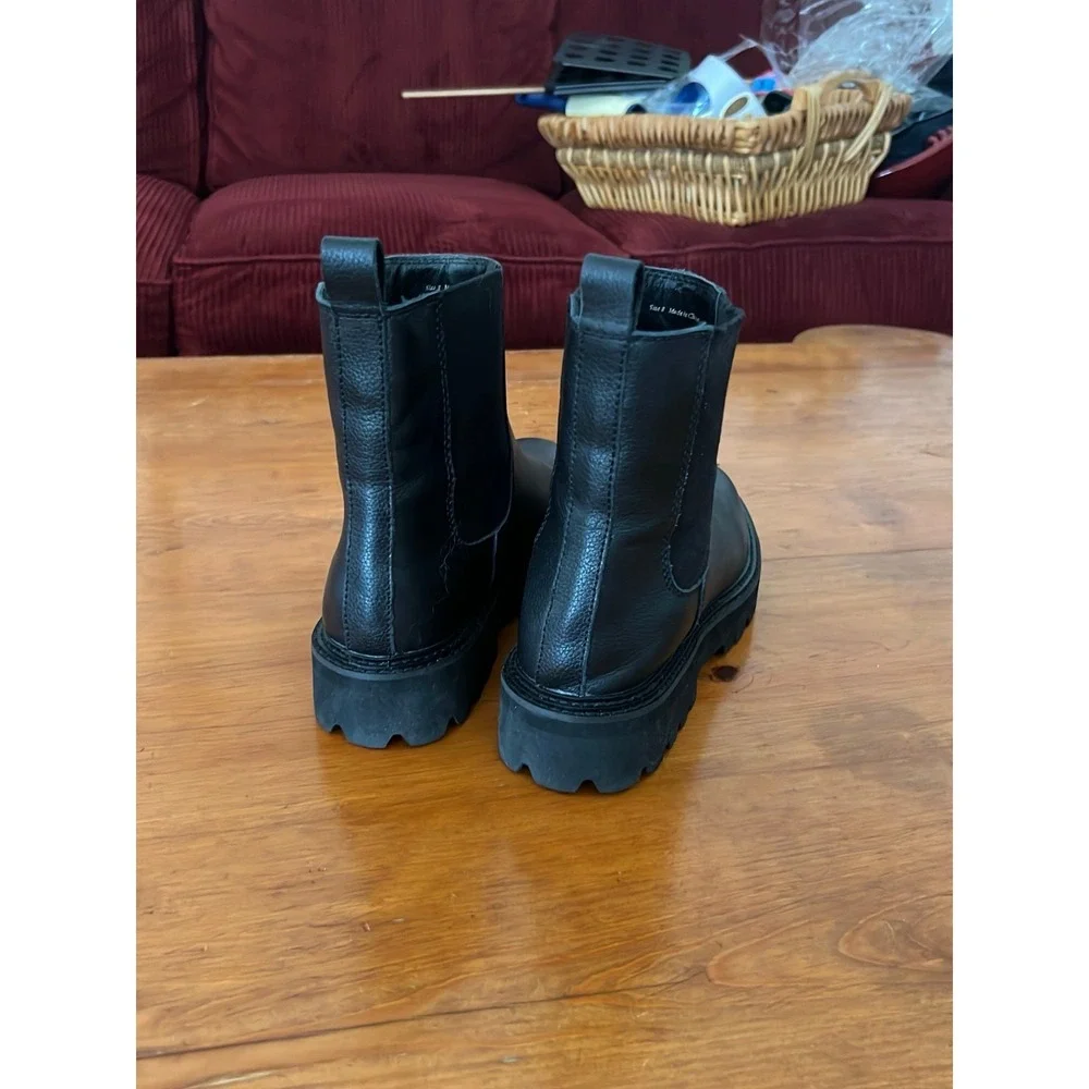 Dolce Vita Women's Black Suede Chelsea Ankle Boots Round Toe Size 8 Pull On